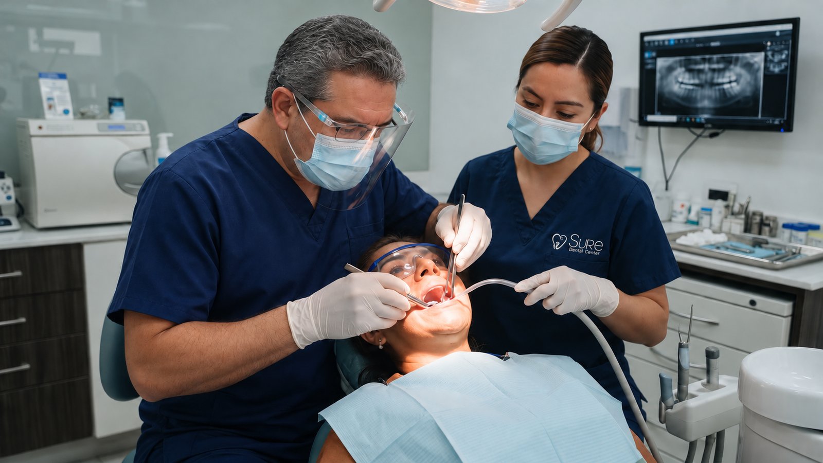 Sure Dental dentists in Tijuana during a treatment